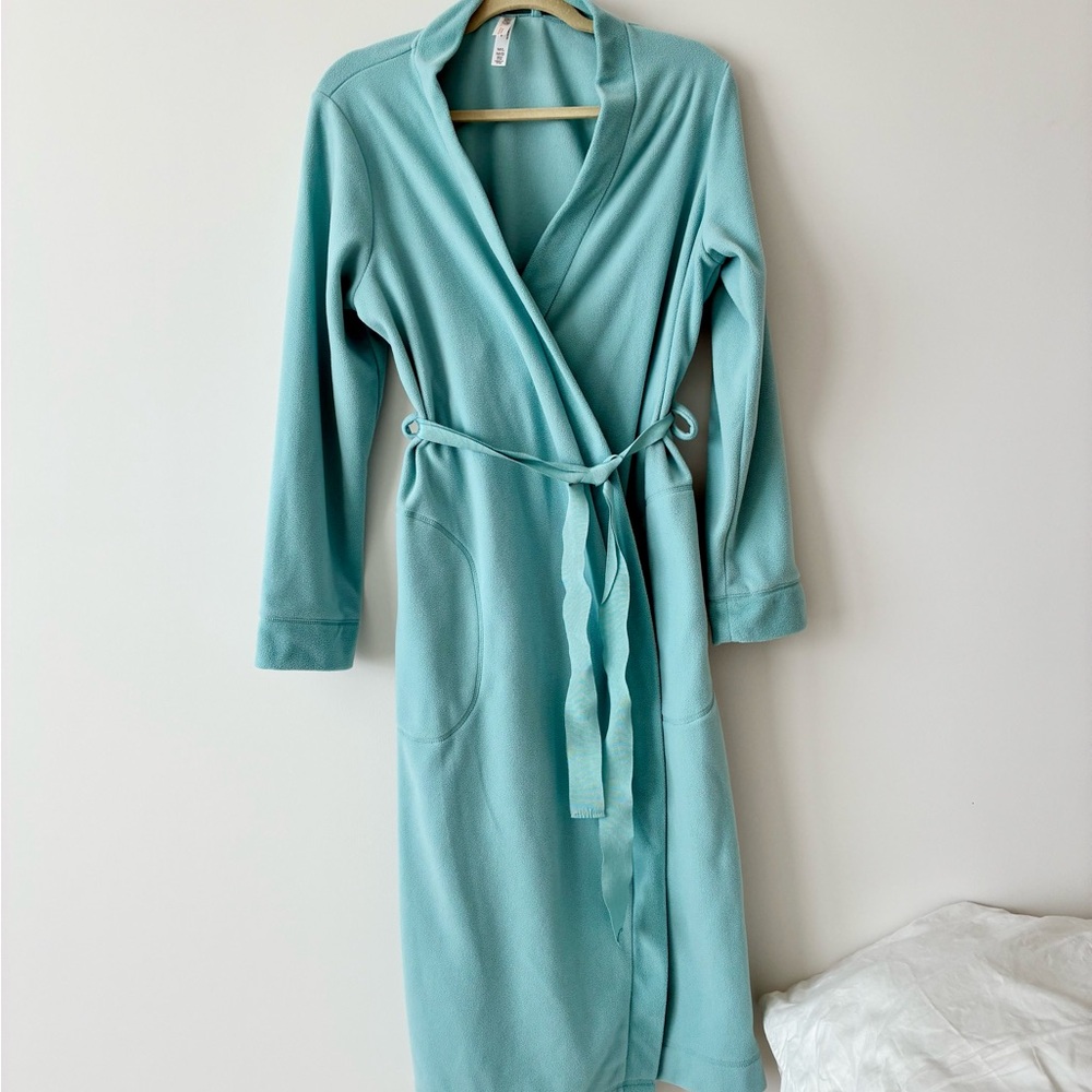 Soft Aqua Fleece Robe by Gilligan & O’Malley | Size Medium